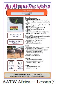 AATW--Africa CLASSROOMS teacher guide--Lesson 7