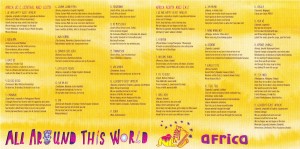 All Around This World--Africa CD insert lyrics
